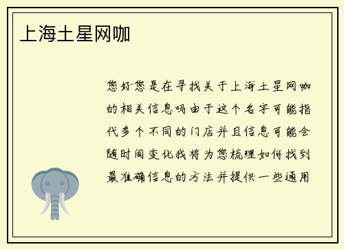 上海土星网咖